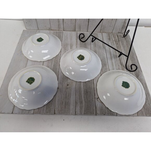 Vintage BOHEMIAN Fine China Set of 4 Dessert Bowls Czechoslovakia BOH53 - Picture 6 of 7